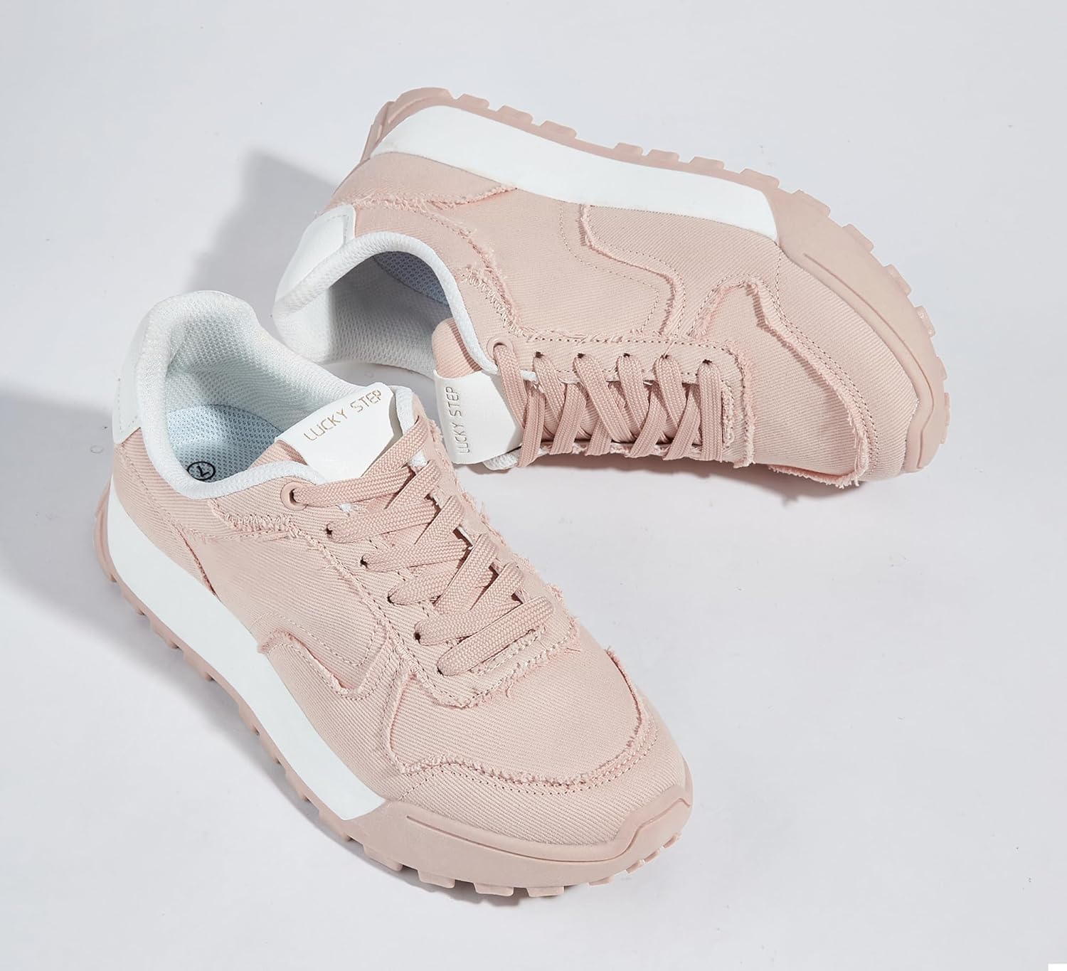 LUCKY STEP Women's Platform Canvas Sneaker Casual Lace-up Stylish Tennis Running Retro Classic Trainers Walking Fashion Sneakers - Image 5