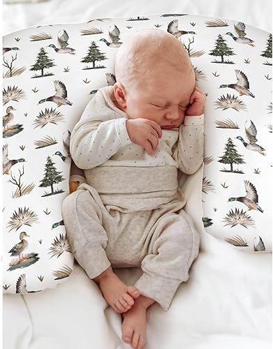 Miniatura 4 de Fundas de almohada retro de caza de patos para bebés y niñas, fundas elásticas suaves y elásticas para bebés recién nacidos