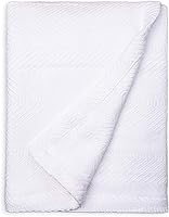 Sticky Toffee 100% OEKO-TEX Cotton Throw Blanket 60x50 - Lightweight White Herringbone Weave, Boho Farmhouse Couch Bed Blanket