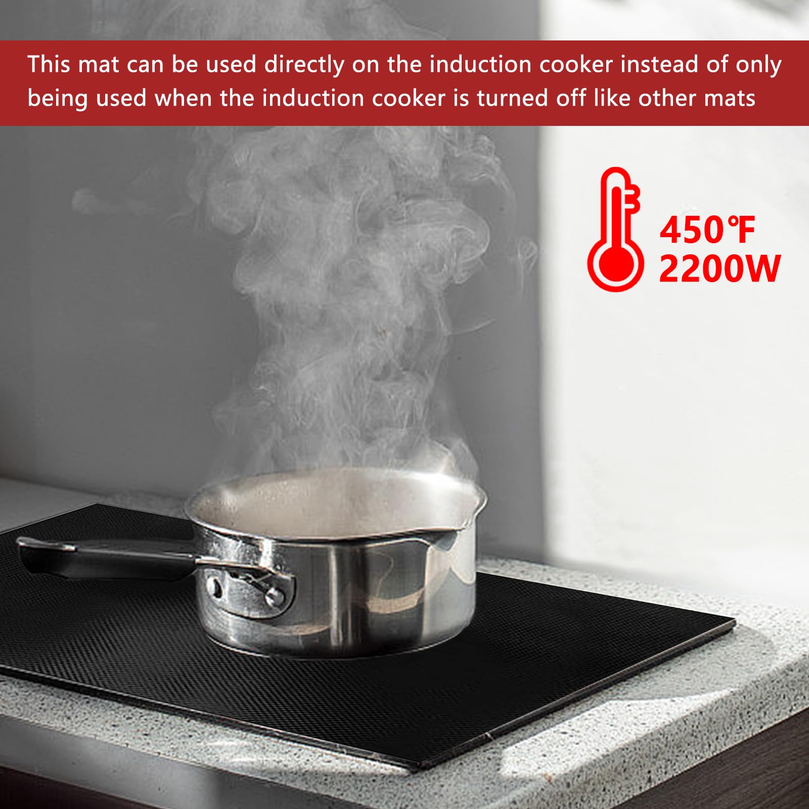 54 * 90cm Tapis Plaque Induction Silicone Tapis Protection Plaque Induction Grand Protège Plaque Induction Plaque de Cuisson Magnétique Cooktop Anti Rayures Non Slip