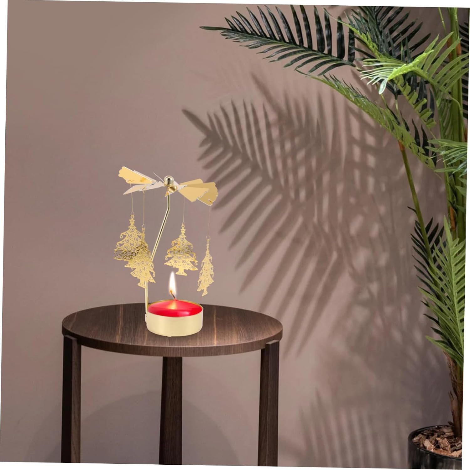 Garneck 1pc Rotatable Iron Candle Holder for Tabletop Decoration Delicate Candlestick for Weddings and Festivals Creates Glamorous Atmosphere for Christmas and Parties