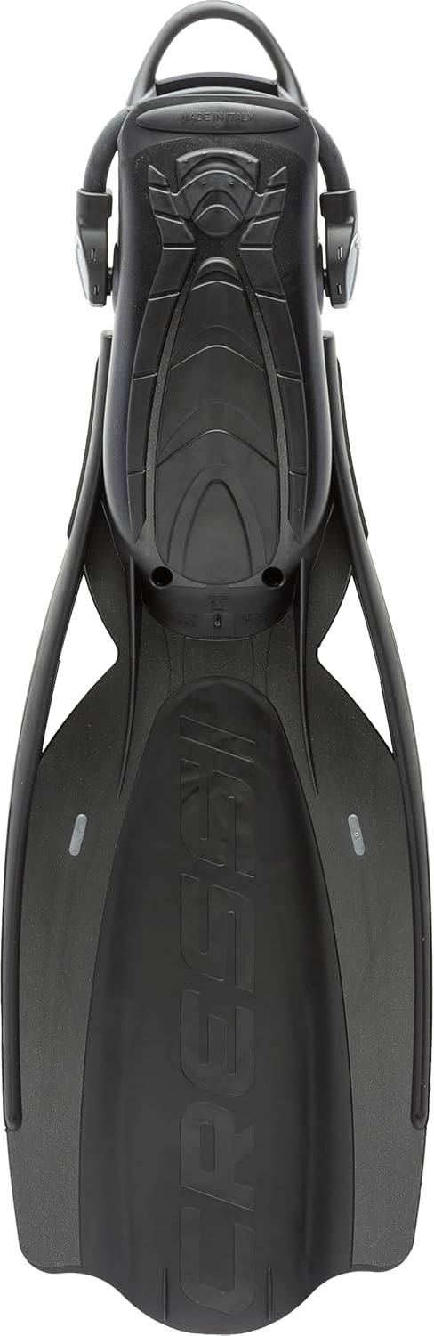 Cressi Adult Open Heel Fins with Elastic Bungee Strap for Scuba Diving - Strength, Power, Comfort, Aesthetics, Lightness - Thor EBS: Made in Italy