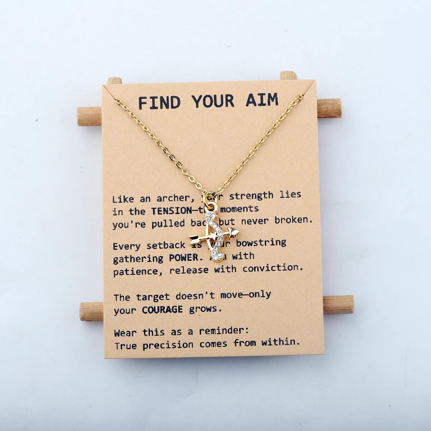 SEIRAA Archery Necklace Bow And Arrow Gifts Archer Jewelry Archery Coach Gifts Archery Team Necklace - Image 3