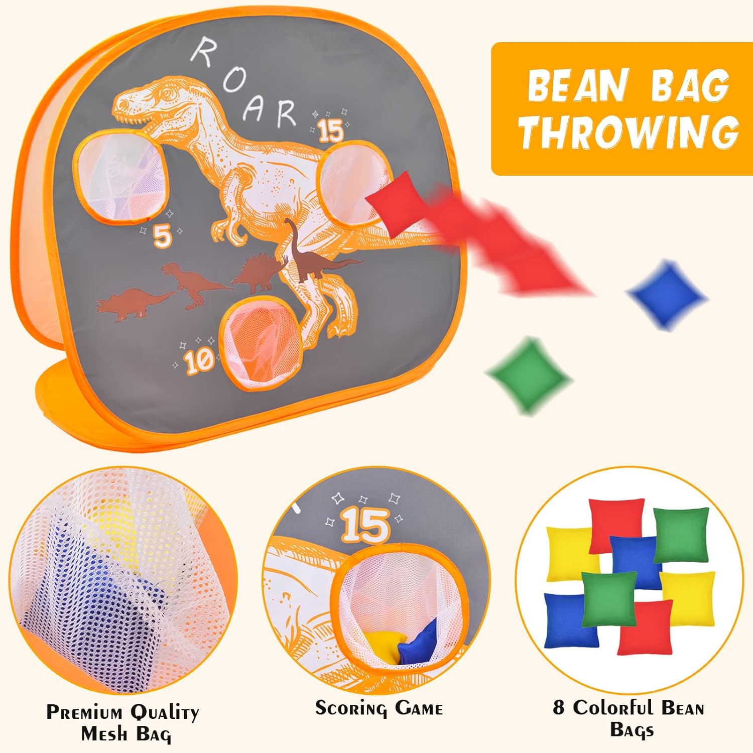 Bean Bag Game Sets for Kids, Bean Bag Toss Collapsible Double Sides Cornhole Game Ourdoor Game Set Indoor Birthday Christmas Party Gift Toy for Kids Age 2-8 : Toys & Games