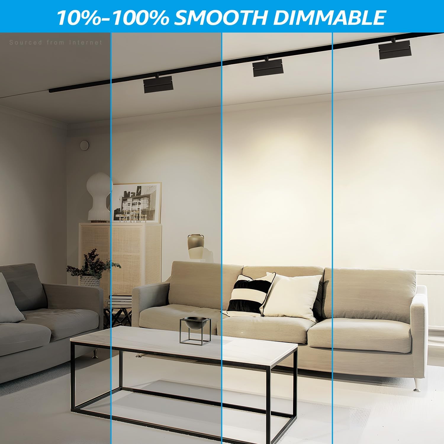 LEONLITE 24W Dimmable LED Track Lighting Heads H Type, CRI90, Adjustable Spotlight Track Light Replacement Fixture, Aluminum, 100-277V, Super Bright, Flicker Free, 4000K Cool White, Black, Pack of 4