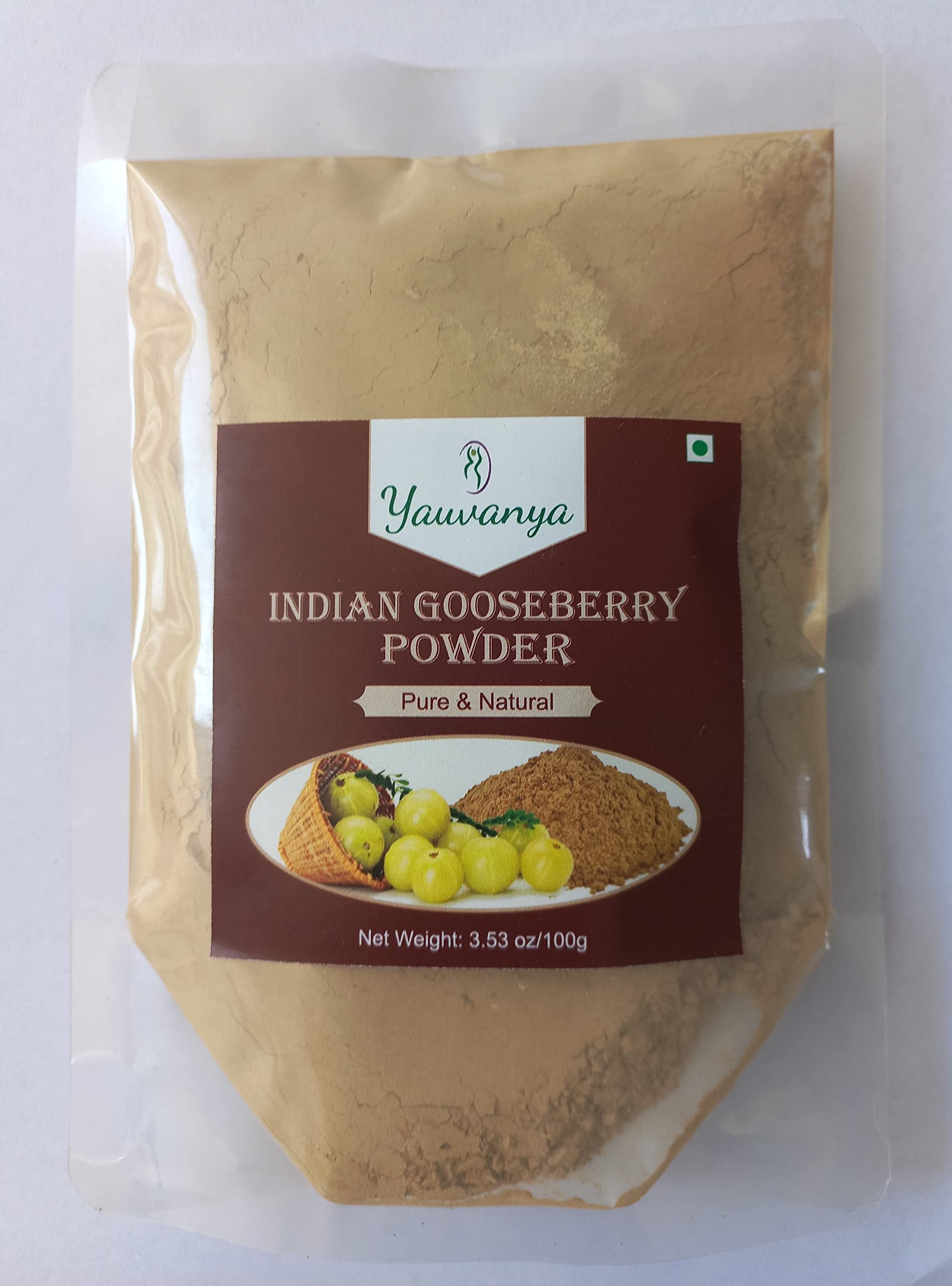 YauvanyaIndian Gooseberry Powder ( Amla / Amlaki / Emblica Officinalis ) - 2X100 gms | Gluten-Free| Vegan| No Seed, Only Pulp | Vitamin C Rich | Superfood