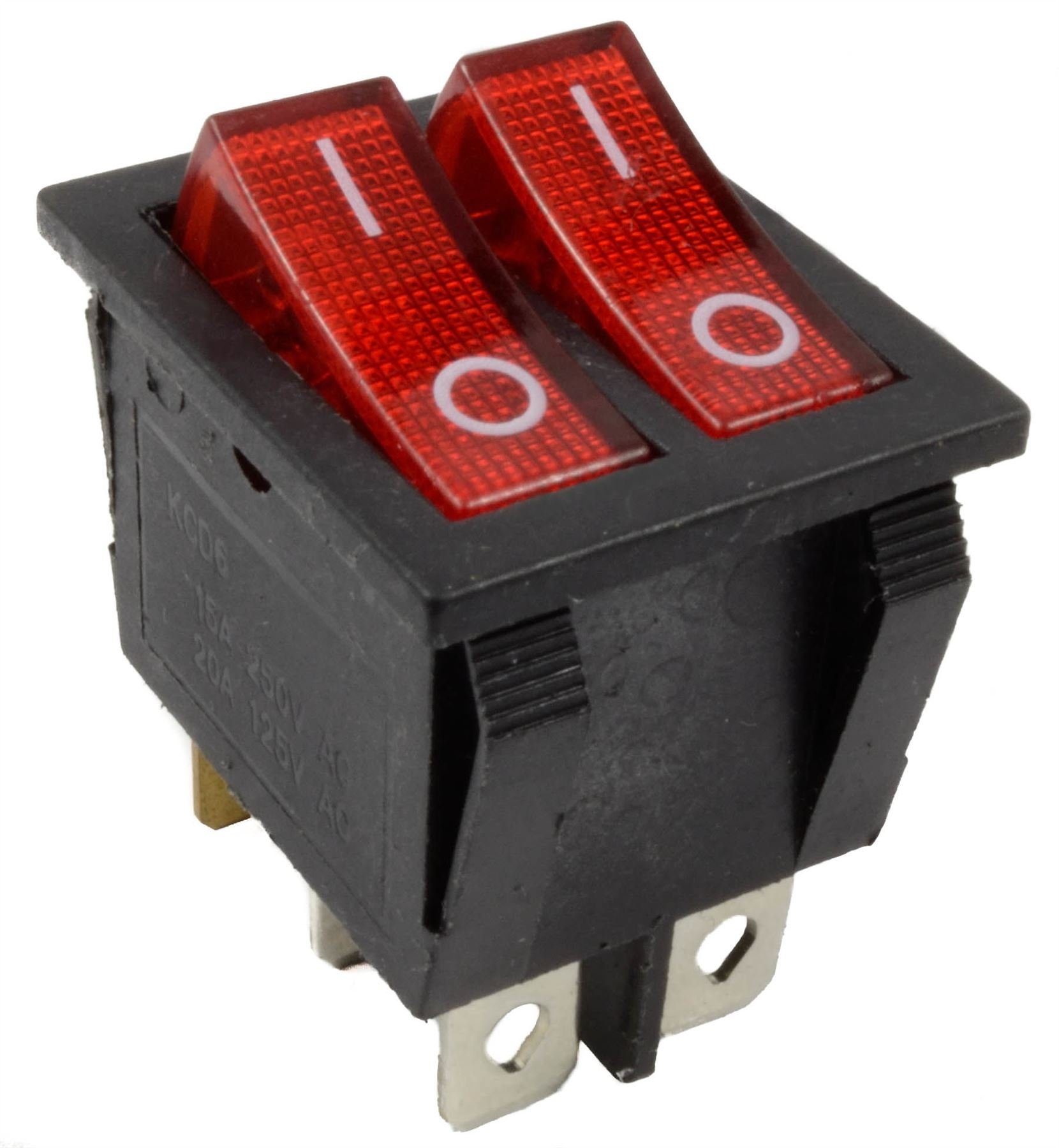 Interruptor Basculante Rectangular Azul con Luz (SPST, 6A 250V Interruptor Basculante Rectangular Azul con Luz (SPST, 6A 250V