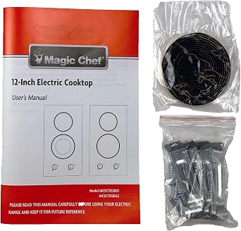 12 in. Radiant Electric Ceramic Glass Cooktop in Black with 2 Elements Including Dual Radiant Element