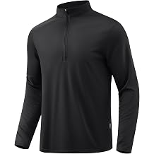 Men's Golf Running Shirts Lightweight Quick Dry 1/4 Zip Pullover