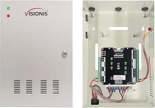Miniatura 10 de Visionis VS-AXESS-4ETL Versión 2.0 Sistema de control de acceso a red de cuatro puertas Panel Panel controlador y gabinete de fuente de alimentación