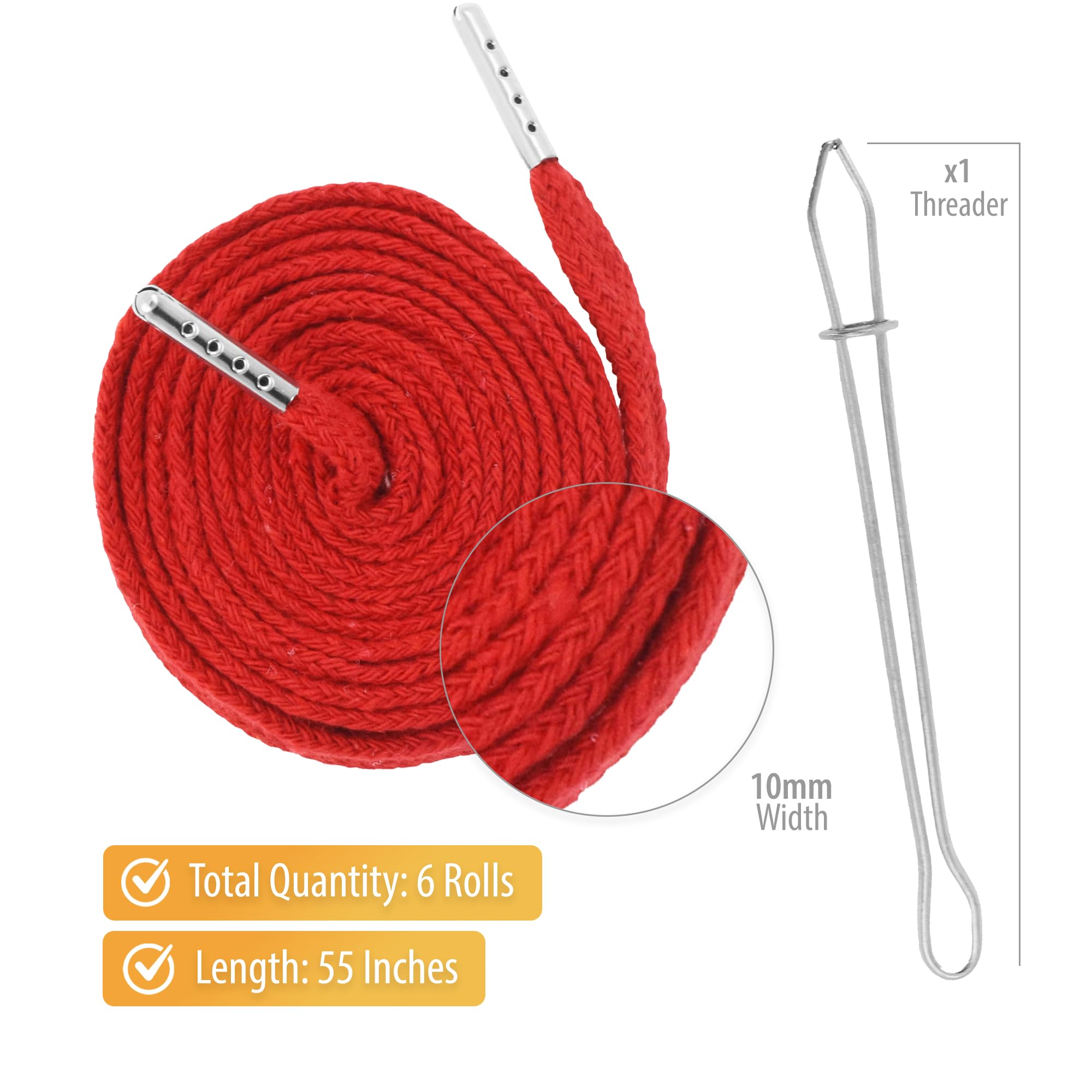 Amazon.com: Mandala Crafts Red Drawstrings Replacement Draw Cord