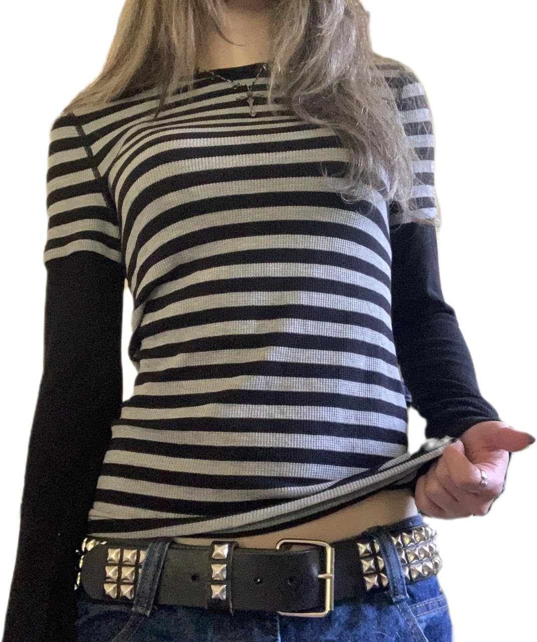 Y2k Grunge Shirts Fairy Gothic Tops Women Vintage Aesthetic Graphic Baggy Tees 90s E Girls Emo Top Harajuku Clothes - Image 2