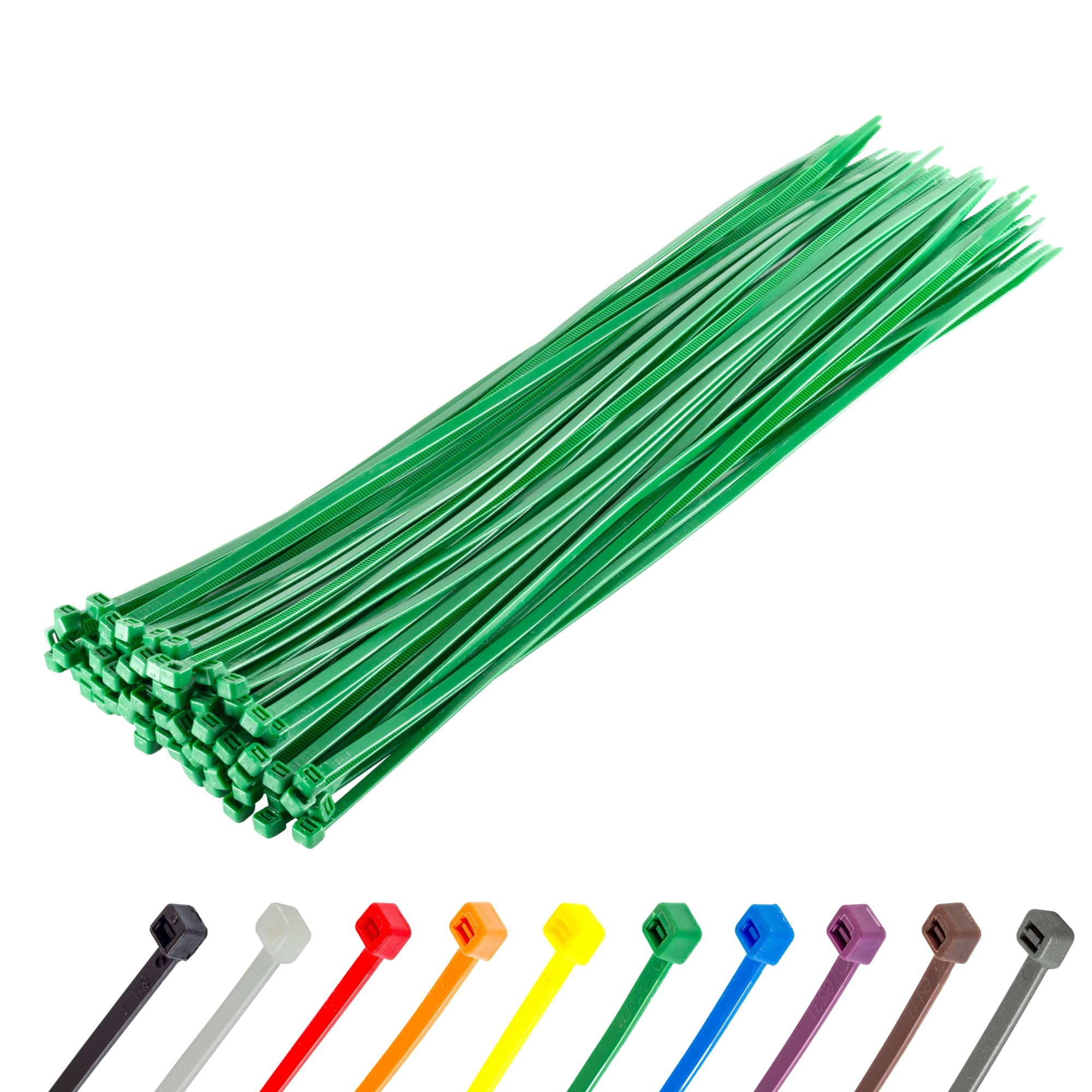 PRO POWER Fascette Nylon 6.6 Nero, 370mm x 3.6mm, Confezione da 100