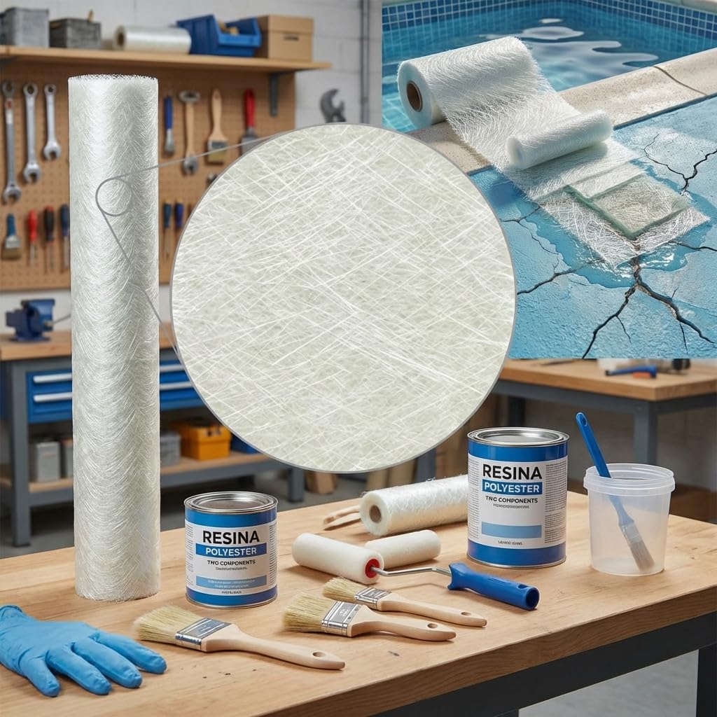 Suinga FIBRA DE VIDRIO MAT-300 25m2 (densidad 300gr/m2) para reparaciones