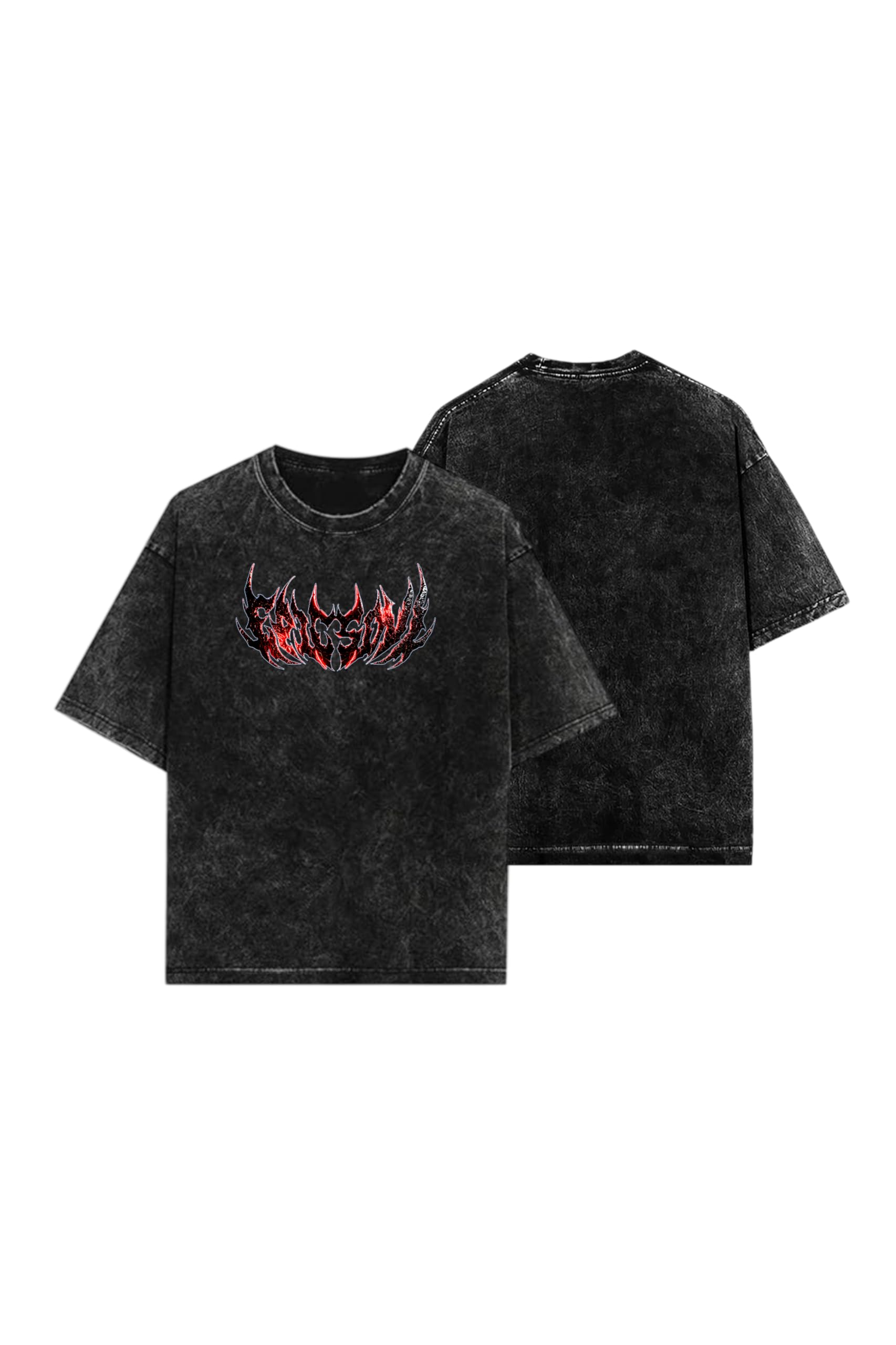 digi drape Crimson Phantom Acid-Wash Oversized Graphic Tee, Acid-Wash Oversized T-Shirt. Featuring a Crimson Phantom-picture-11