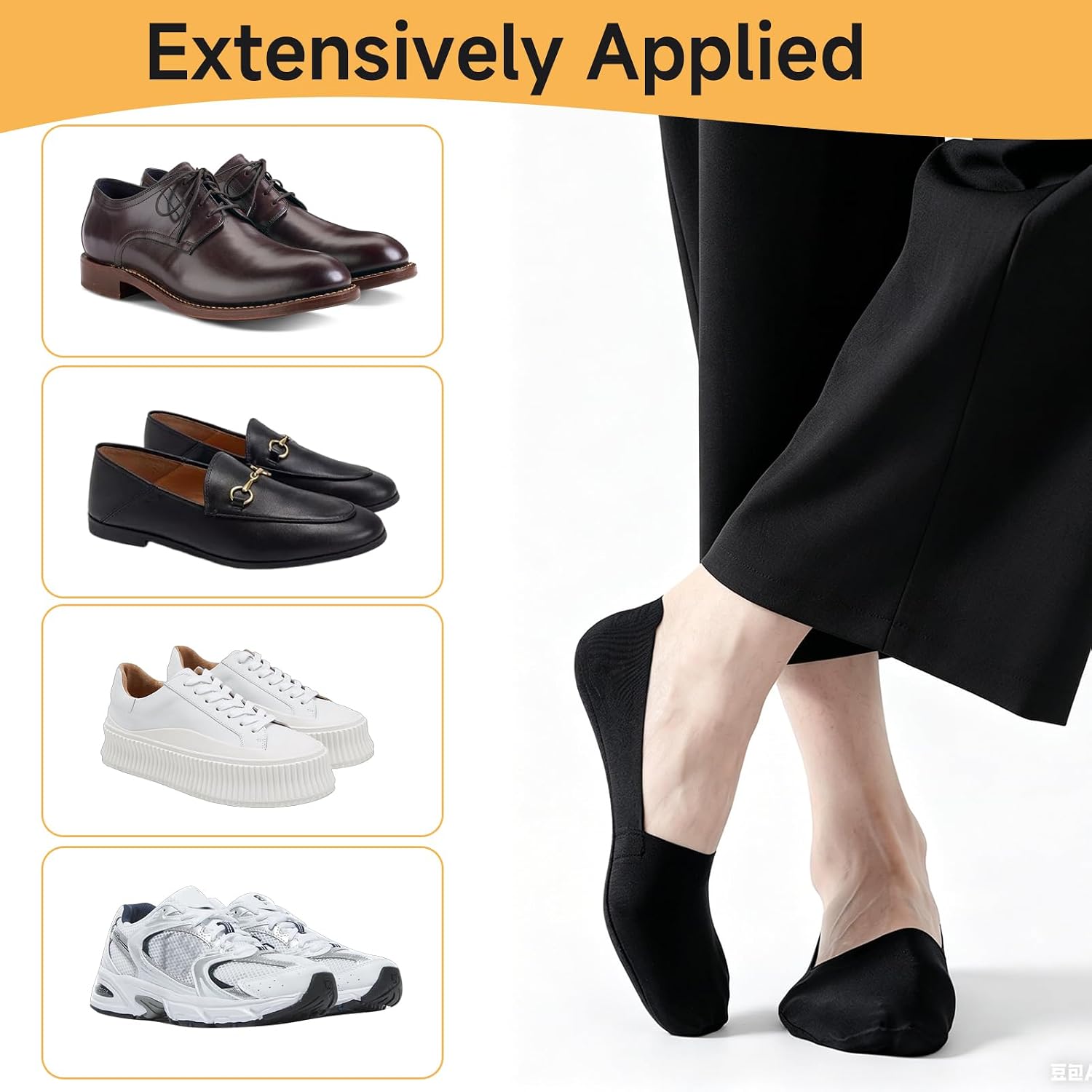 6-Pair No Show Socks for Men, Low Cut Invisible Liner Socks with Non Slip Grip, Breathable Thin Loafers for Flats and Boat Shoes, Comfortable No Show Footies