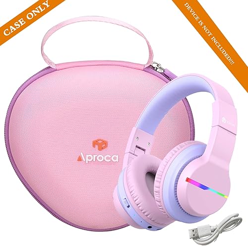 Miniatura 5 de Aproca Estuche de almacenamiento duro rosa, para auriculares Bluetooth iClever BTH12  iClever BTH20 para niños