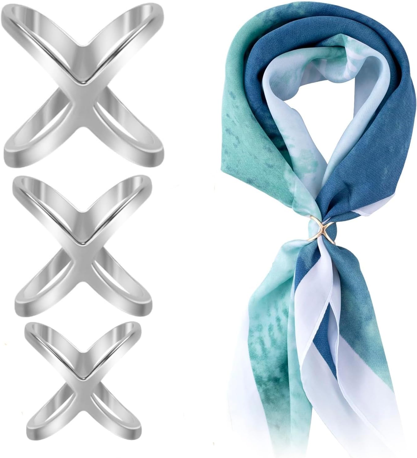 Amazon | YFFSFDC スカーフ リング スカーフ留め 3サイズ3個入り上品