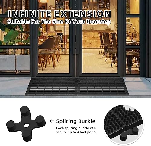 Miniatura 5 de MATALL Tapete impermeable para puerta de exterior, 36 x 24 pulgadas, antideslizante, para interiores, hogar, piscina, entrada, garaje