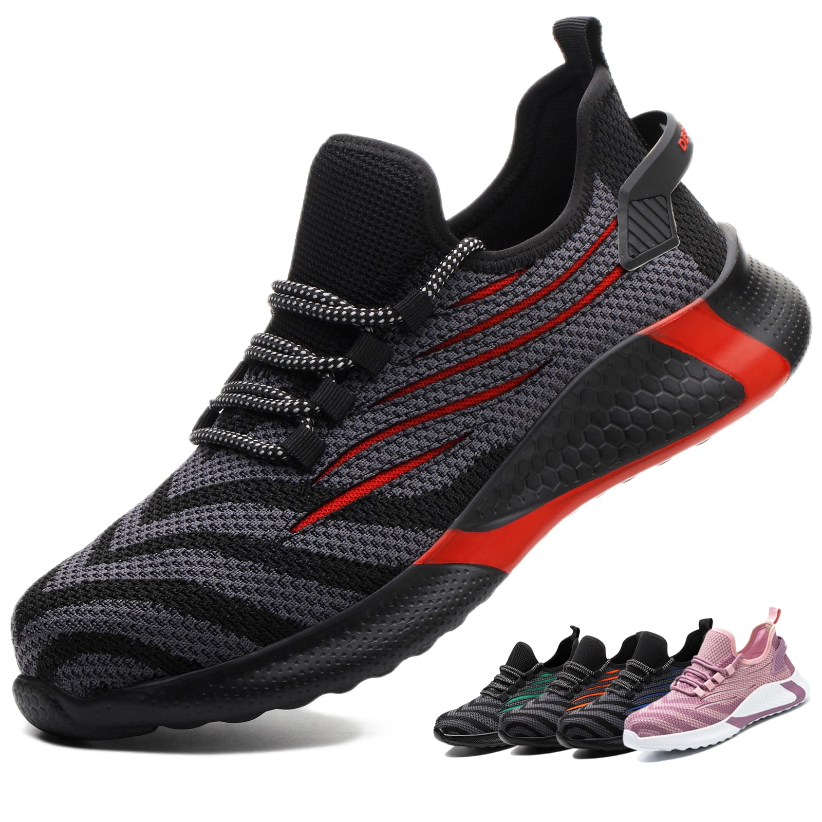 Scarpe Sicurezza Alte Antiscivolo Scarpe Antinfortunistiche Uomo ISOOUS - Leggere, Con Punta In Acciaio E Suola Antiscivolo Stivali Antinfortunistici Antiscivolo