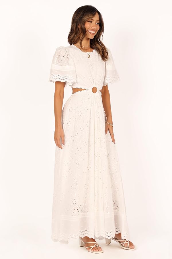 Merletto Cut Out Maxi Dress - White S by Petal & Pup - Used condition - Image 6