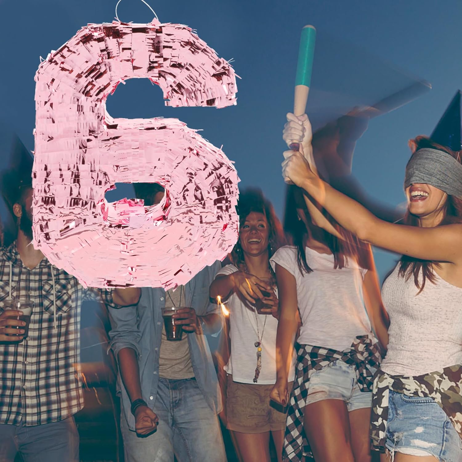 VICASKY Candy Filled Number for Birthday Parties Colorful Rose Gold Decoration for Themed Celebrations for Teens and Fun Activities