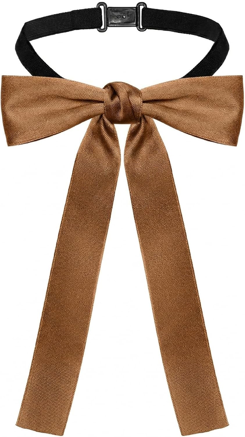 Western Bow Ties for Men Women Adjustable Clip on Ribbon Bow Tie for Cowboy Cowgirl Costume Uniform Shirt