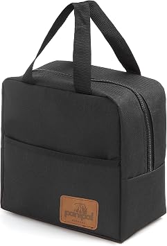 Outdoor Termal Kaplama Beslenme Çantası, 5.8 L, Siyah, Seyahat Kamp ve Piknik için, Sıcak/Soğuk Saklama Özellikli