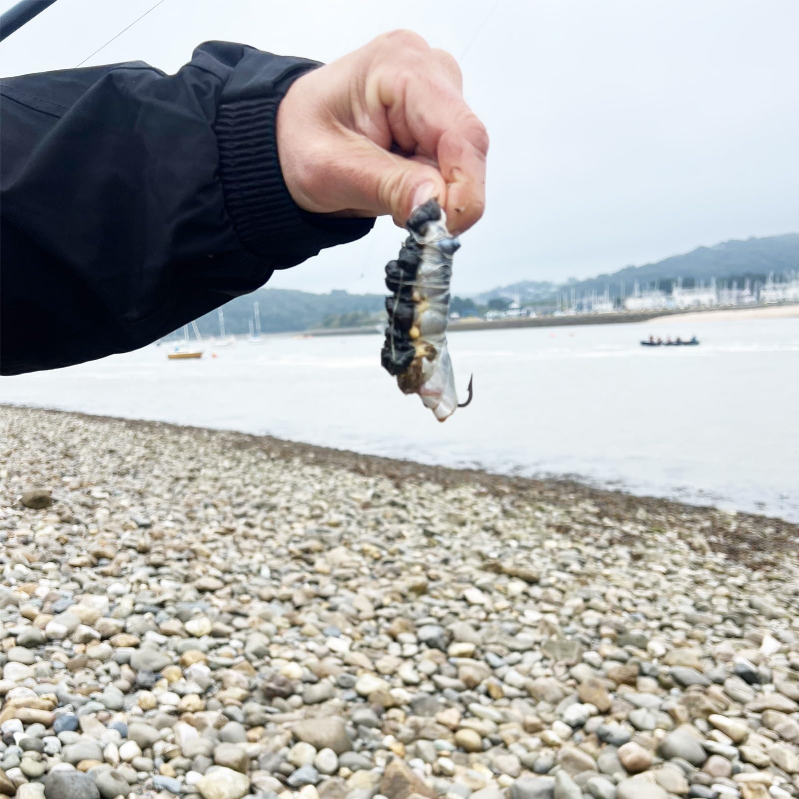 Sea Fishing Hook Bait Making Tool For Bass Cod Tope Conger Worm Needle FishSimple. (White & Retractable), 15cm - Image 4