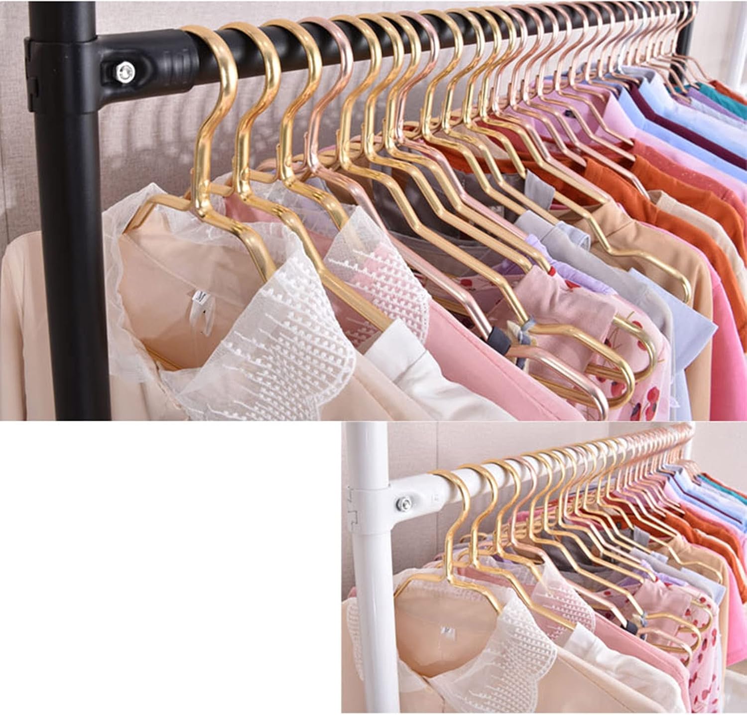 Floor-Standing Solid Wood Rotating Coat Rack，Heavy Duty Clothing Garment Rack with Swivel Casters, Retail Display for Hanging Clothes, Freestanding Organizer Shelf, Ideal for Closet Storage