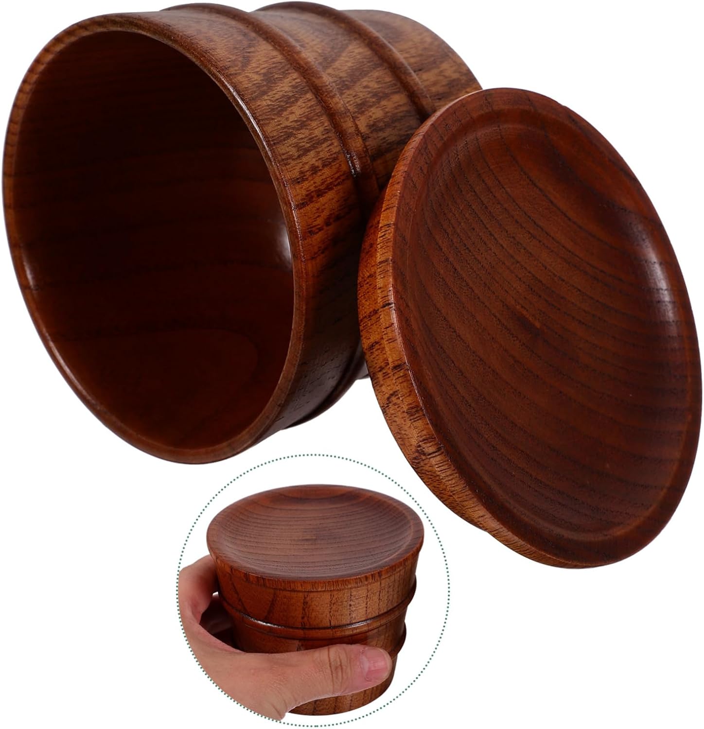 Wooden Travel Mug with Lid Jumbo Coffee Mug Vintage Tea Cup Espresso Cup 210ml