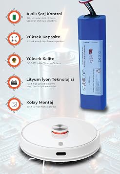 Robot Süpürge Bataryası 5800 mAh Pil Xiaomi Mi Robot Vacuum Mop Pro2+3D ile Uyumlu ürün