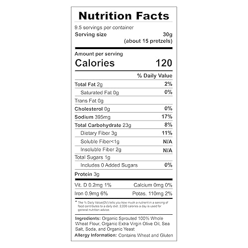 Miniatura 7 de Unique Snacks Brotados Splits Pretzels Germinados, Deliciosos Homestyle horneados, Certificado OU Kosher y sin OMG, Sin Sabor Artificial, Bolsa de 8