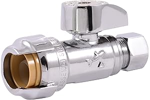 SharkBite 1/2 Inch SharkBite Stop Valve with Push-to-Connect Fitting.