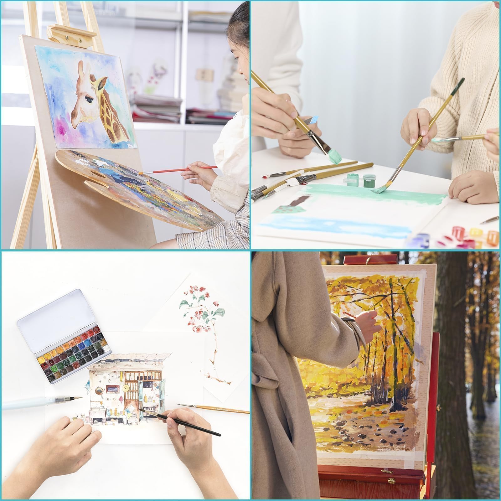 Aquarellpapier A4 - 60 Blätter 300g/m² Watercolor Block Für Künstler & Hobby-Maler