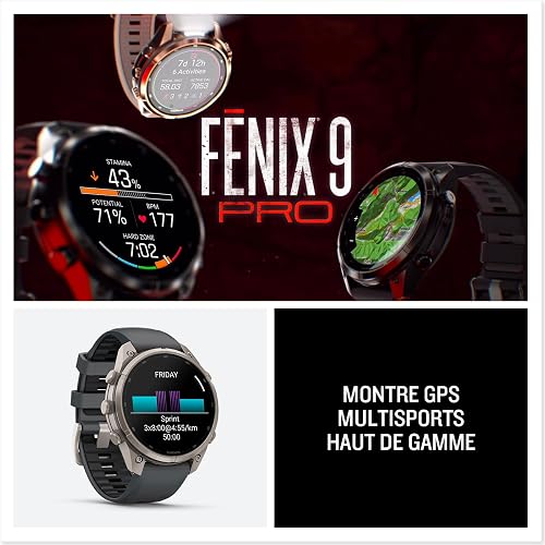 Garmin fēnix 9 Pro, Montre connectée GPS Multisports Pro, 47mm, Graphite - 8