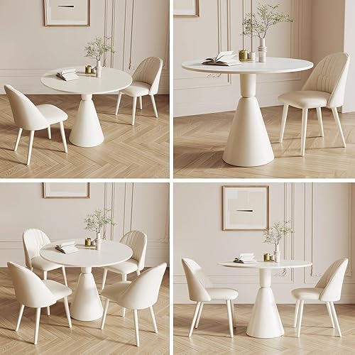 Miniatura 7 de YVYKFZD Mesa de club para oficina pequeña, mesa redonda de negociación, juego de mesa de comedor de cocina simple, juego de mesa de sala