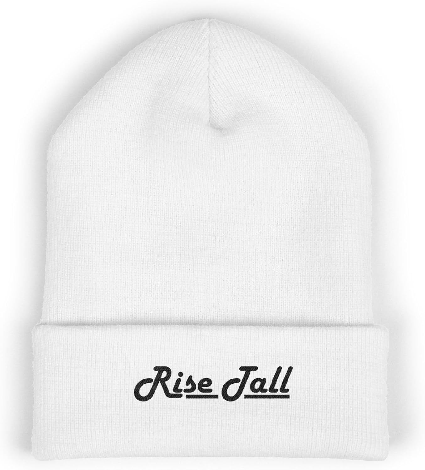 Premium Classic Cuffed Beanie Hat Gift - 'Rise Tall' Embroidery Message