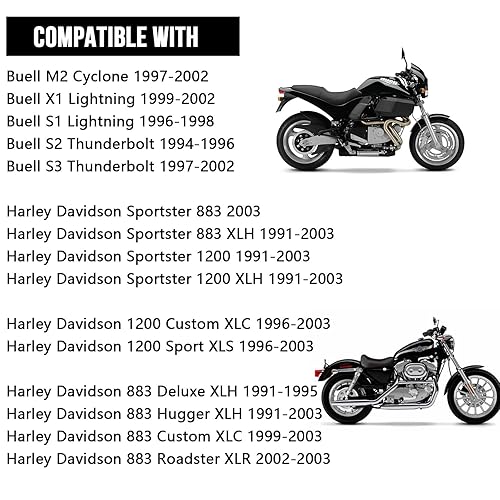 Miniatura 2 de 40022-91 Correa de transmisión trasera compatible con Harley Davidson Sportster 883 1200 Hugger XL XLH 1200C 883C 1200S 1991-2003 Reemplazar 58-420