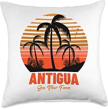 YO MINUS Sea View Farm Antigua Throw Pillow, 18x18, Multicolor