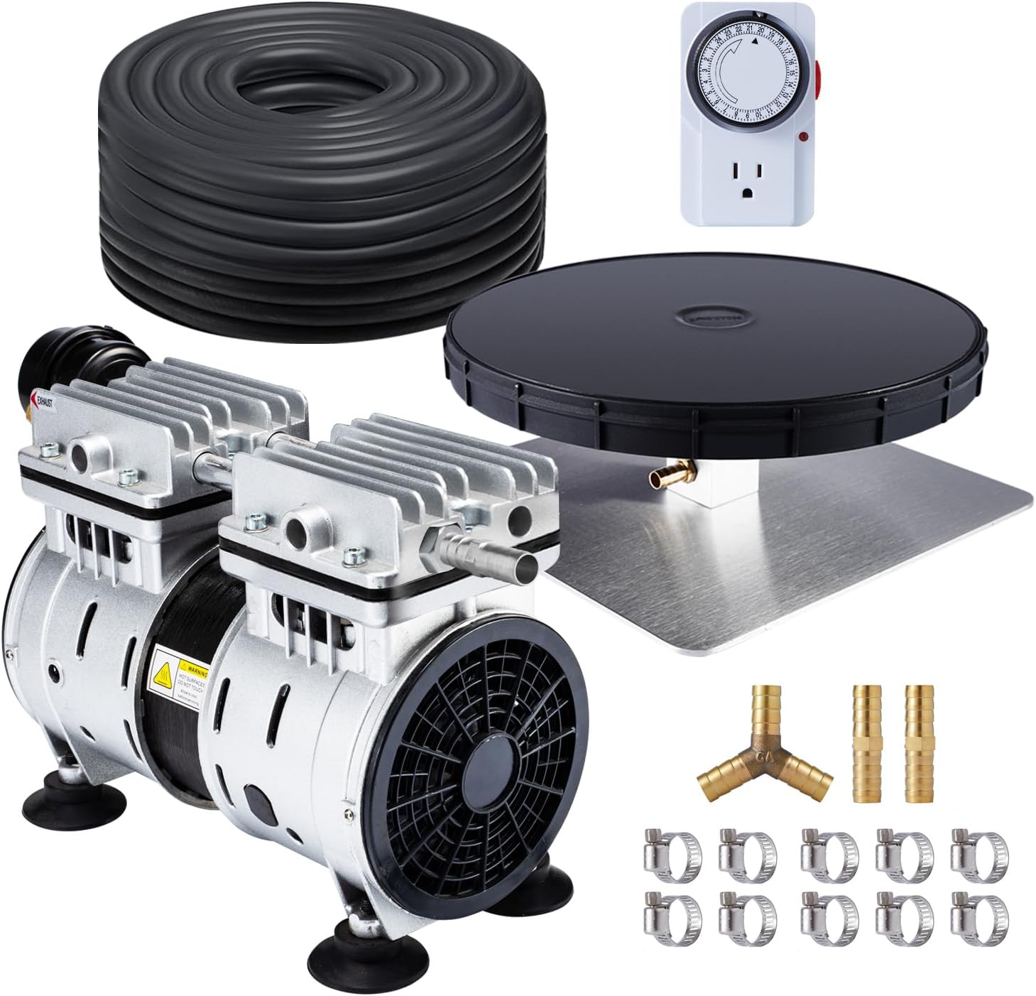 Amazon.com : Gast 1/4 HP Rotary Vane Pond Aerator Air Compressor RV33 ...