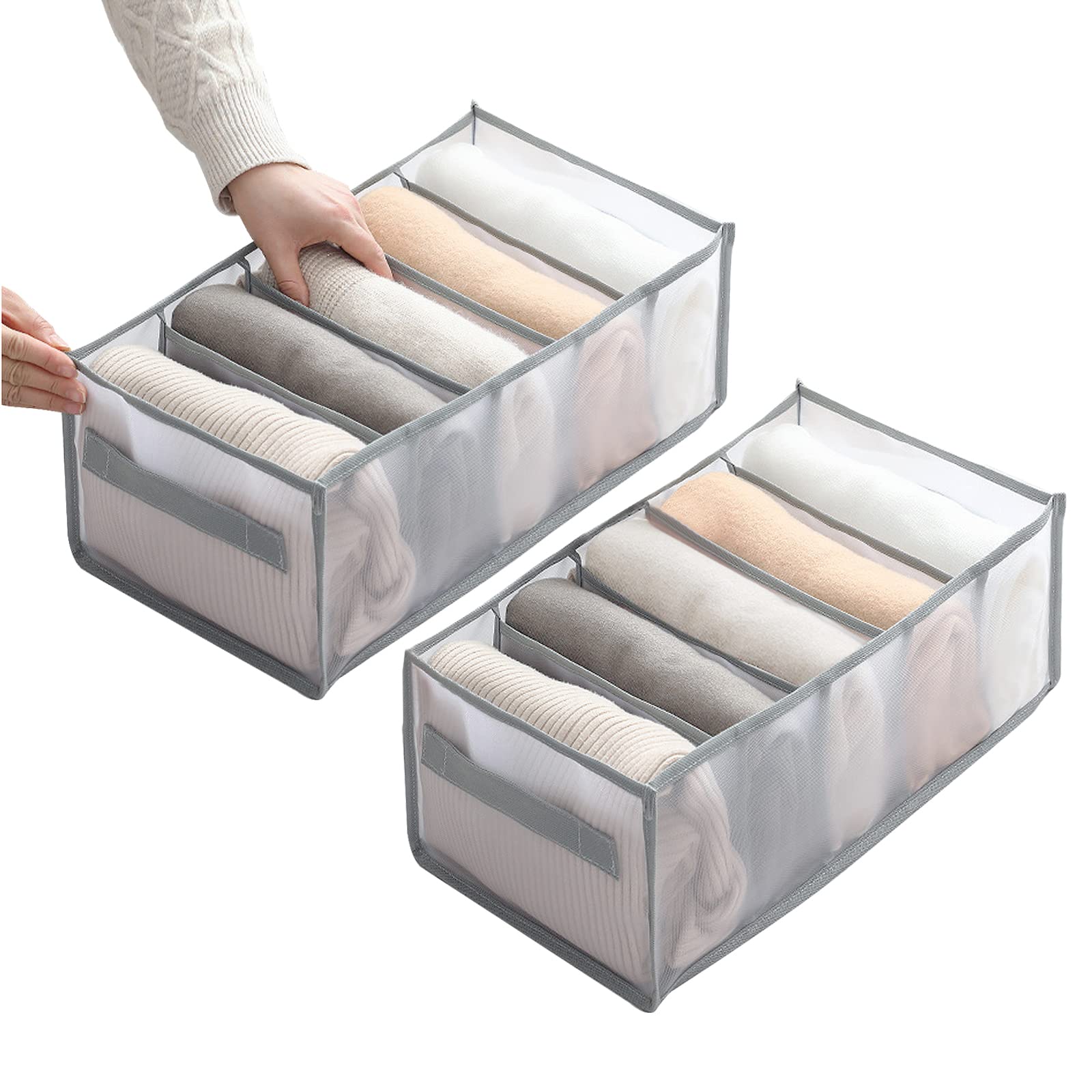 2 pièces Organisateur de placard tiroir vêtements système d