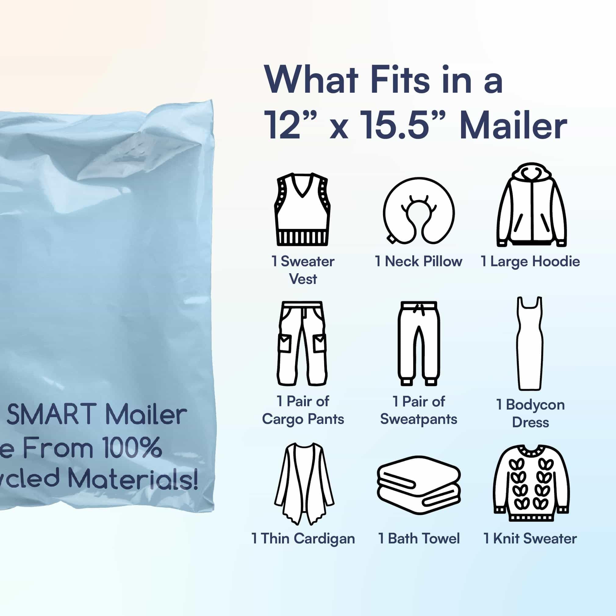 Smart Mailer, buste per spedizioni postali ecologiche, 100% riciclate, 30,5 x 39,4 cm, 100 pezzi