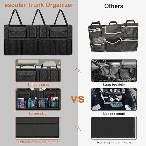 Miniatura 2 de Organizador de maletero de automóvil, organizador de asiento trasero de gran capacidad para SUV, camionesMPV (42 x 18 pulgadas), organizador de