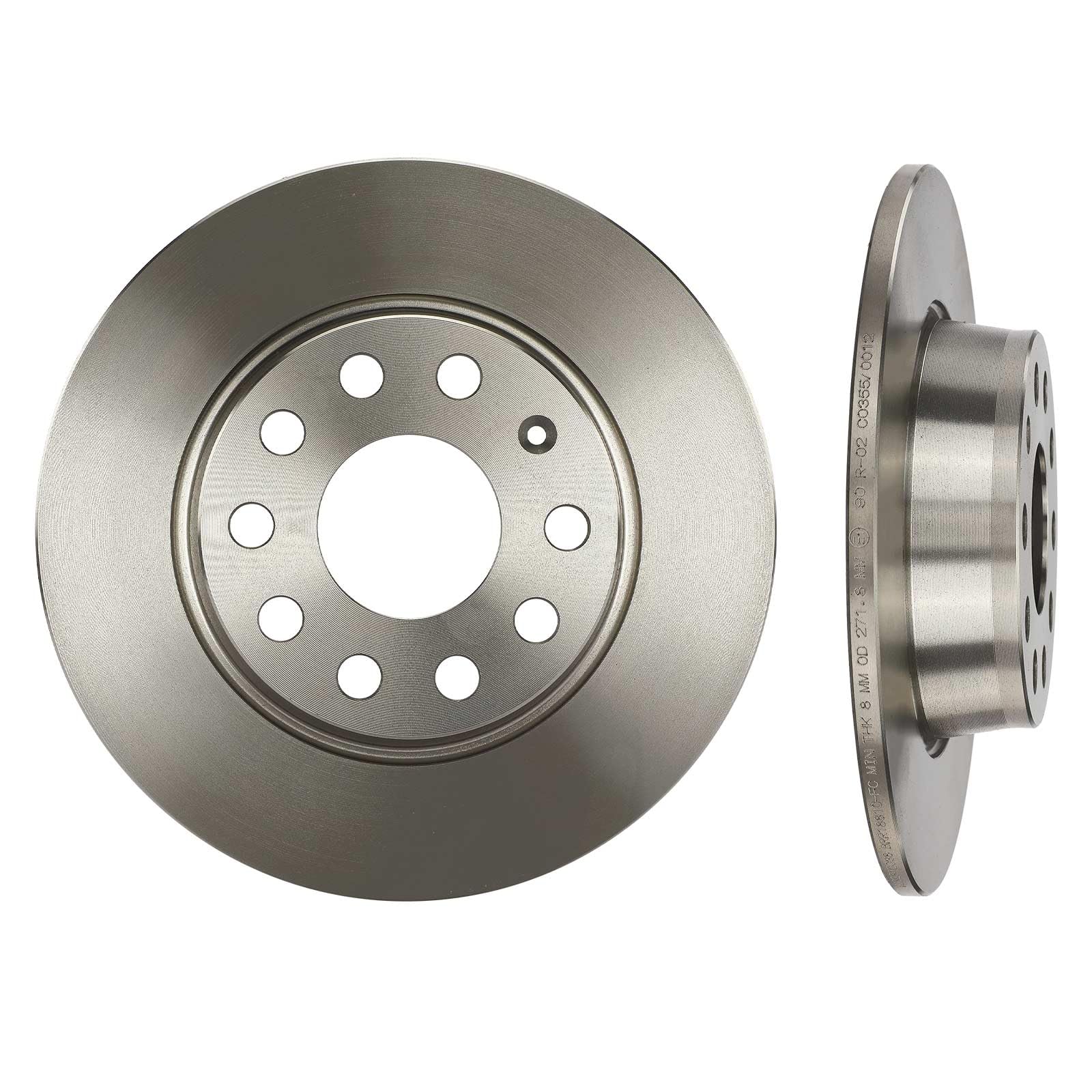 Frankberg Set freni incl. 2x Dischi Freno + 4x Pastiglie dei Freni Posteriore Compatibile con O.c.t.a.v.i.a III Combi 5E5 5E6 A1 Sportback 8XA 8XF Leon Replace# 5Q0615601D