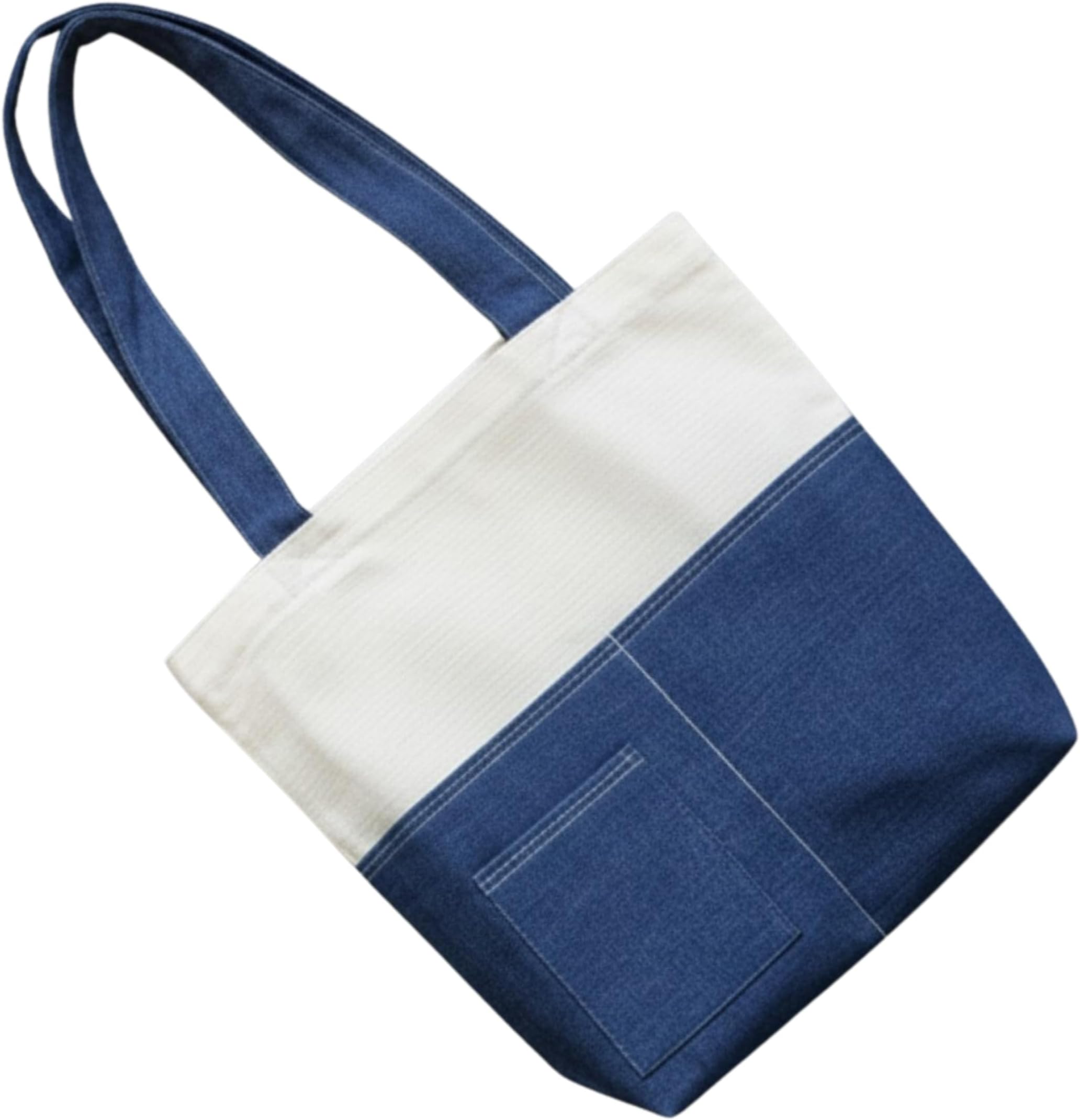 Women’s Cotton Tote Bag with Zipper & Pockets | Casual Shoulder Handbag | 100% Organic Cotton Canvas Tote Bag for School, College, Work & Daily Use