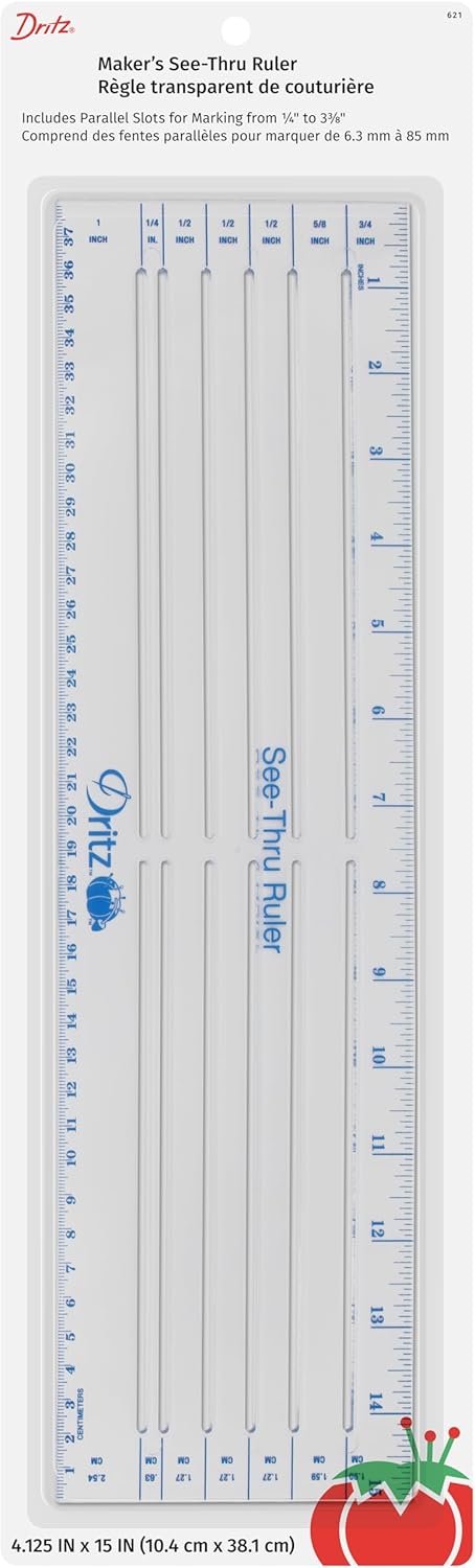 Amazon.com: Dritz See-Thru Dressmakers Ruler