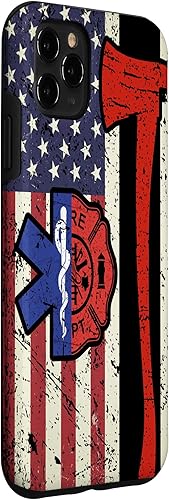 Miniatura 3 de Funda para iPhone 11 Pro Max EMT Bombero Bandera Americana Patriota Paramédico Bombero