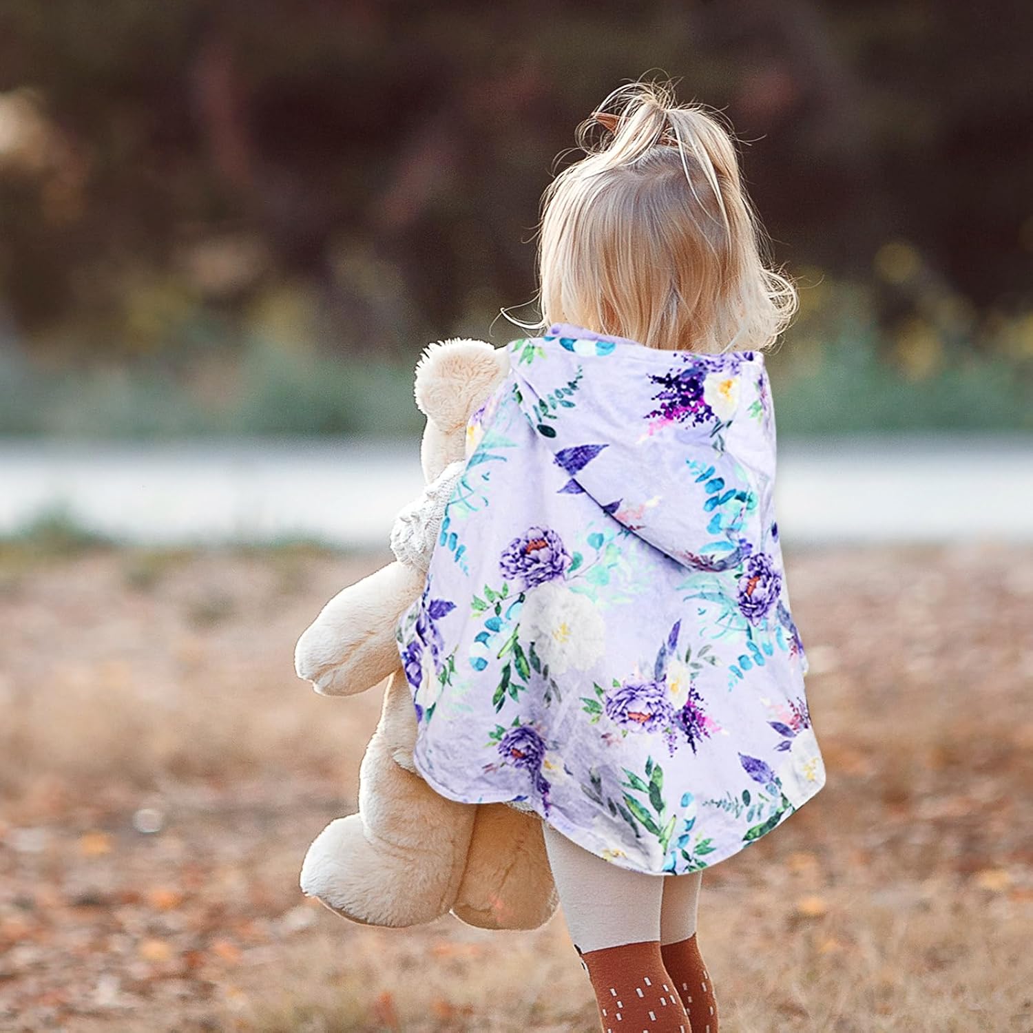 Toddler Car Seat Poncho, Winter Carseat Cover for Baby Girl, Warm Kids Hooded Poncho Coat, Soft & Comfortable - Image 3