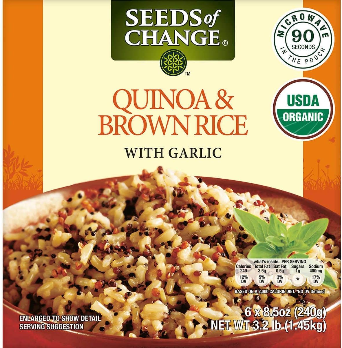 Organic Quinoa and Brown Rice with Garlic (8.5 oz., 6 ct.)